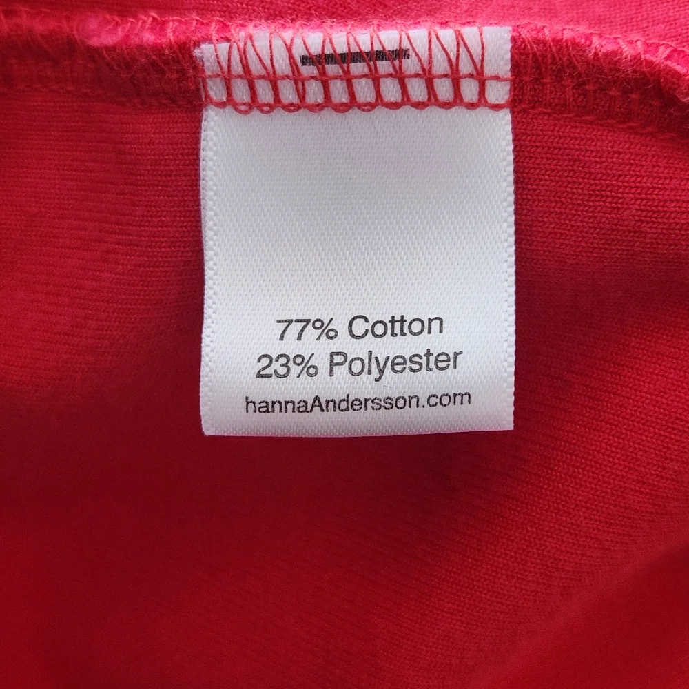 Hanna Andersson Red Dress Size 75 cm / 12-18 mos Drop Waist Long Sleeves Bow